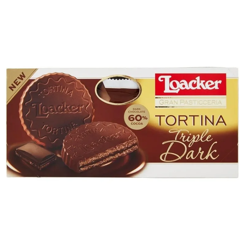 Бисквити LOACKER TORTINA троен шоко 125г - LOACKER