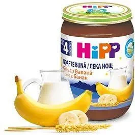 Био млечна каша Hipp Лека нощ - Грис и банан, 190 гр. - HIPP