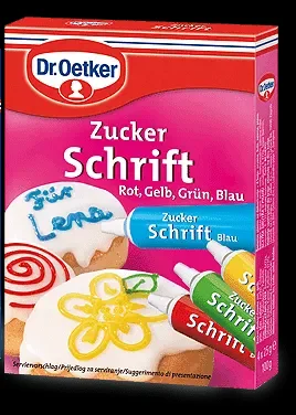 Захарен шрифт DR OETKER цветен - DR. OETKER