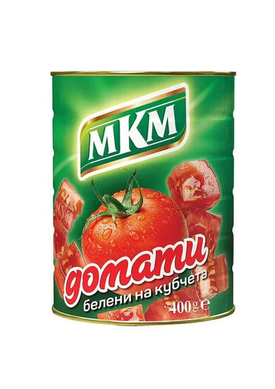 Домати белени на кубчета МКМ консерва 400 гр.