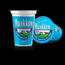 Кисело мляко МИЛККОМ 3.6%, 400 гр. - МИЛККОМ