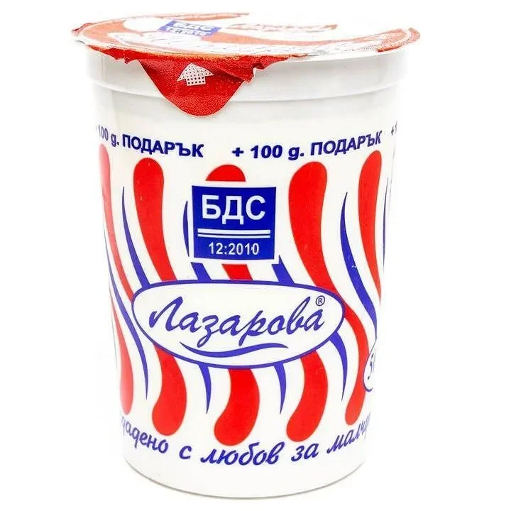 Кисело мляко ЛАЗАРОВА 3,6% БДС, 400 гр. - ФЕЯ