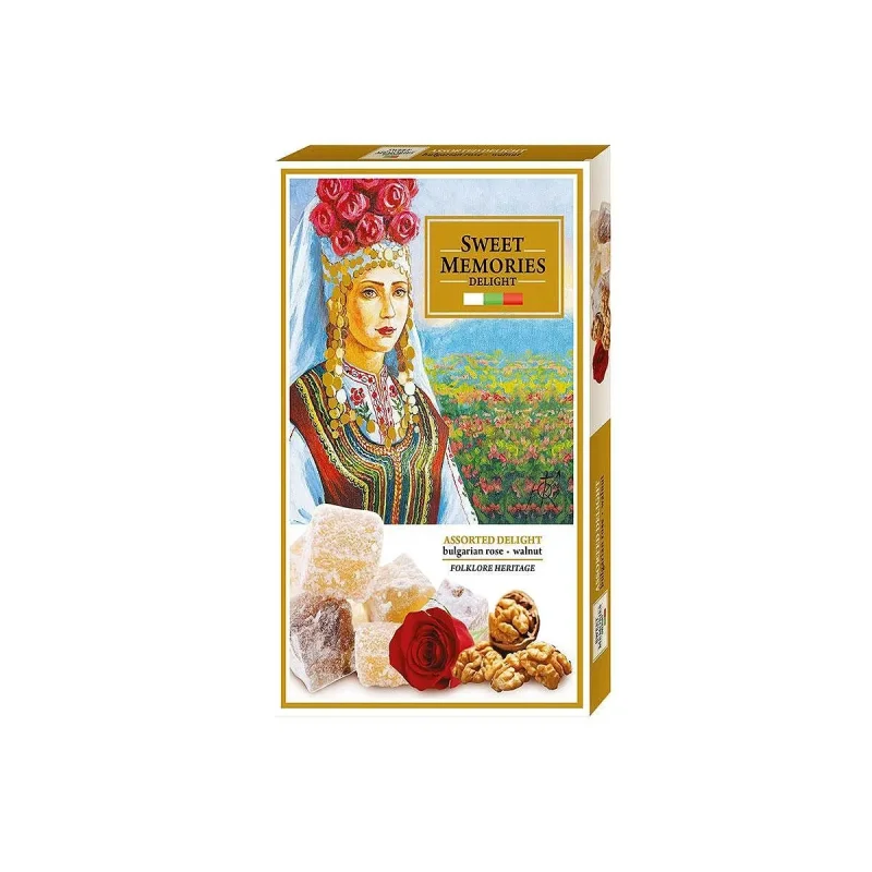 Локум Sweet Memories фолклорни носии с роза и орехи 140 гр. - SWEET MEMORIES