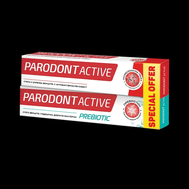 Паста зъби PARODONT ACTIVE Active+Prebiotic 2x75 мл. - ASTERA
