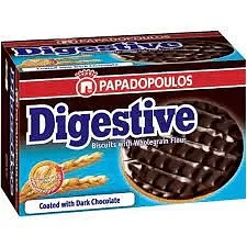 Бисквити DIGESTIVE тъмен шоколад 200 гр. - Papadopoulos