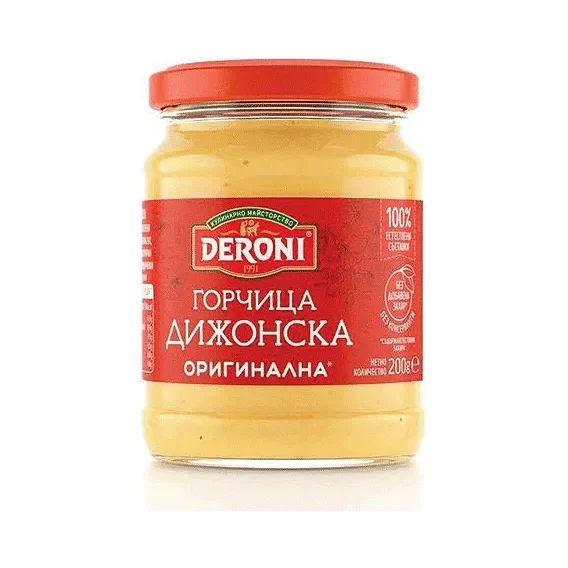 Горчица ДЕРОНИ дижонска 200гр - Deroni