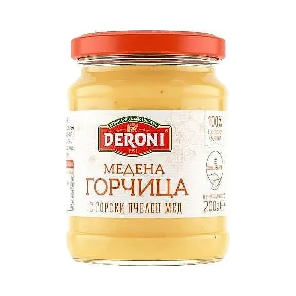 Горчица ДЕРОНИ медена 200гр - Deroni