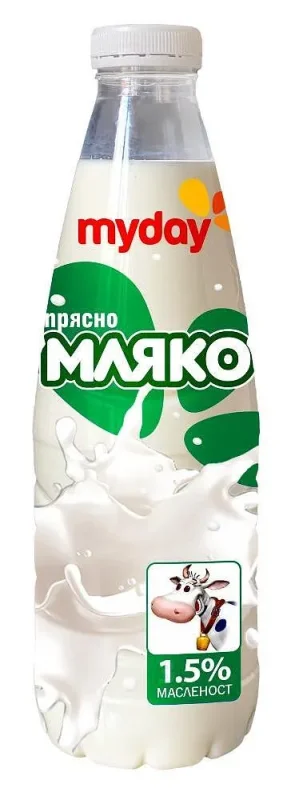 Прясно мляко MY DAY 1.5% 1 л. - MY DAY