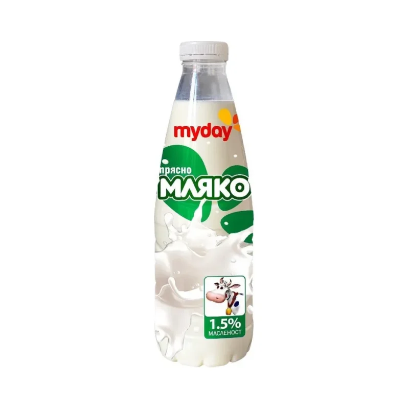 Прясно мляко MY DAY 1.5% 1 л. - MY DAY