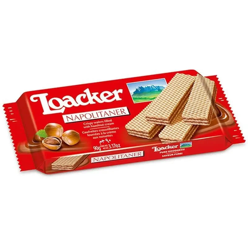 Вафли LOACKER Неаполитана 90г - LOACKER