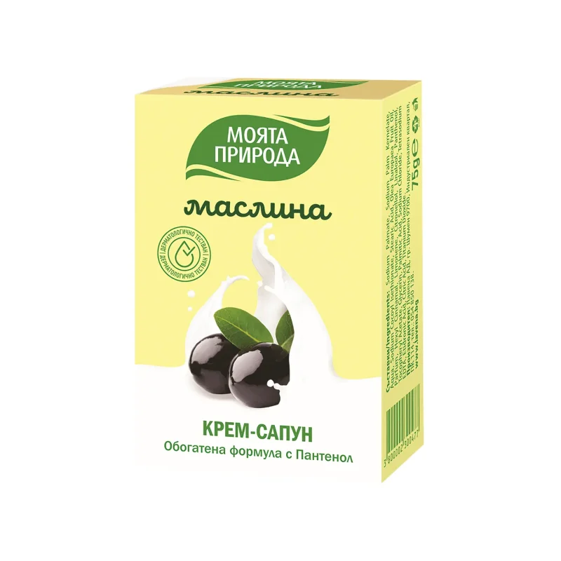 Крем - сапун МОЯТА ПРИРОДА Маслина с пантенол 75 гр.