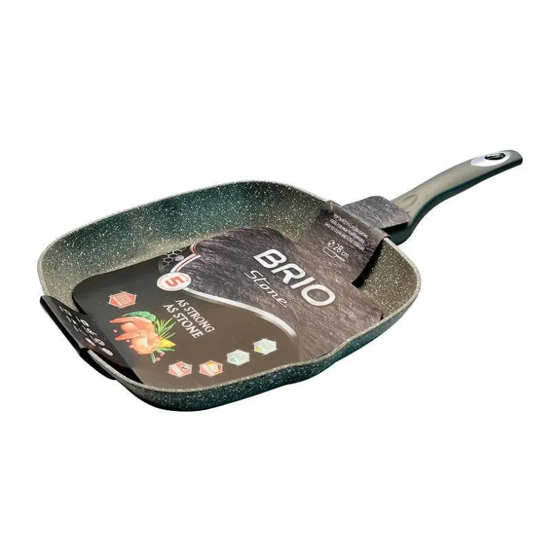 Тиган грил индукционен BRIO Stone 28 см . - BRIO