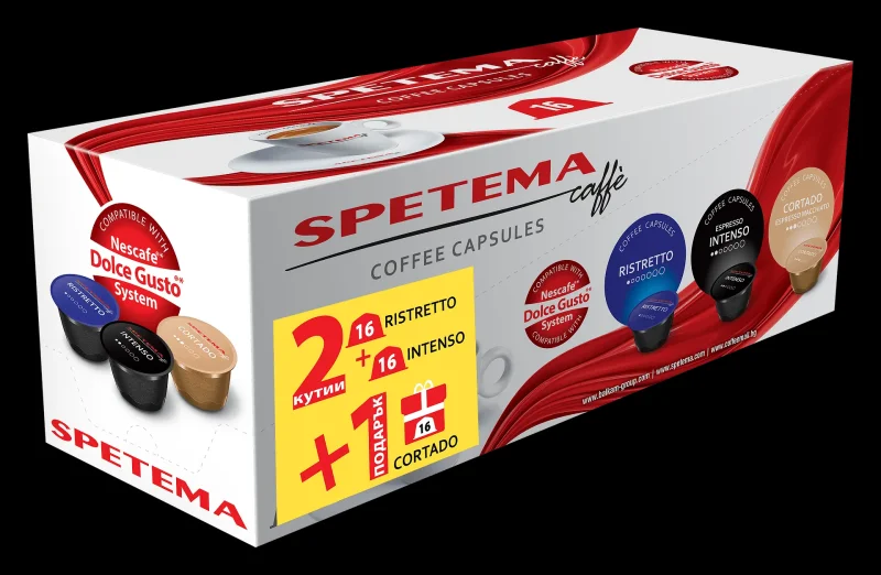 Кафе капсули SPETEMA Dolce Gusto 3*16 бр. микс - Spetema