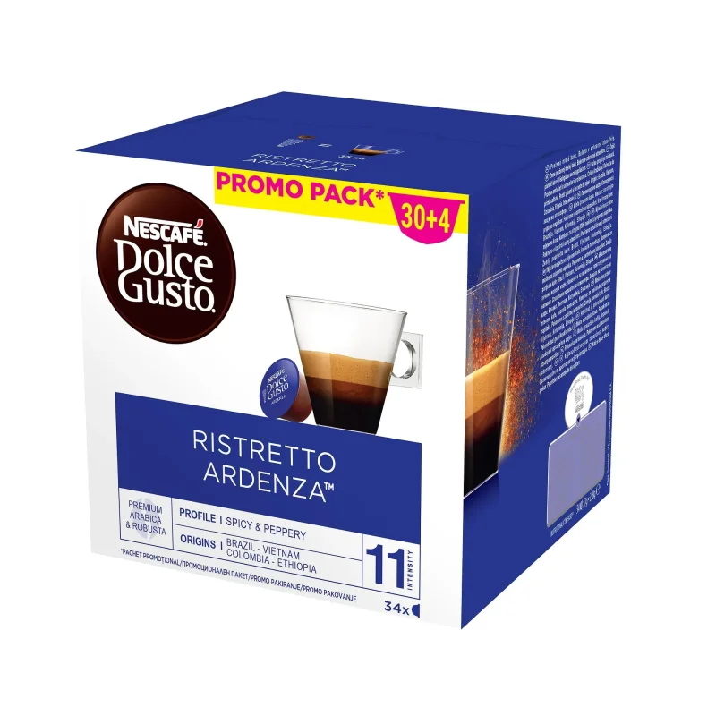 Кафе капсули NESCAFE DOLCE GUSTO Ristretto Ardenza 30+4 бр. - Nescafe Dolce Gusto