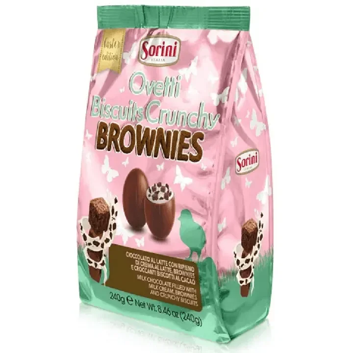 Шоколадови яйца SORINI Biscuits Crunchy Brownies 240 гр. - SORINI