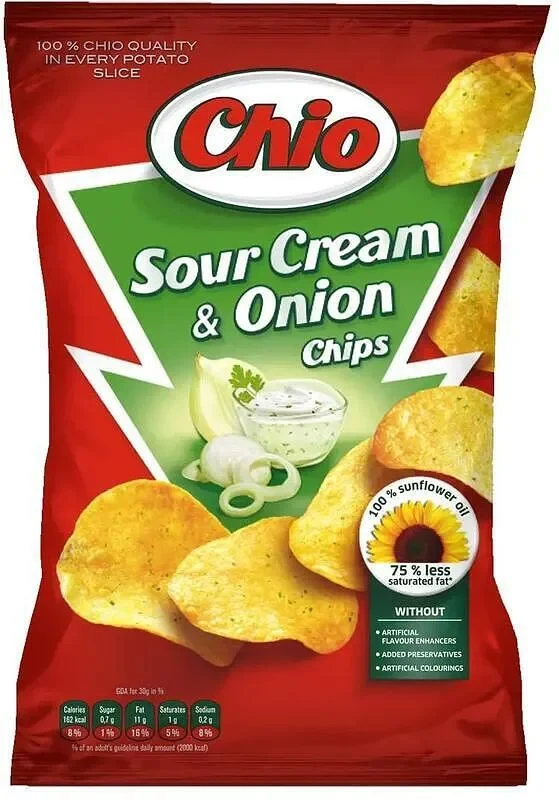 Чипс CHIO със сметана и лук 60 гр.