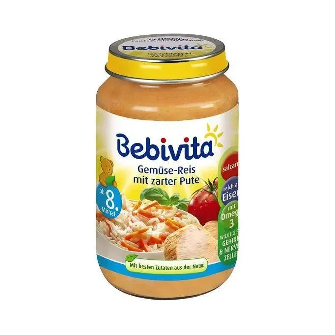 Био пюре BEBIVITA злч, ориз, пуйка 220гр - BEBIVITA