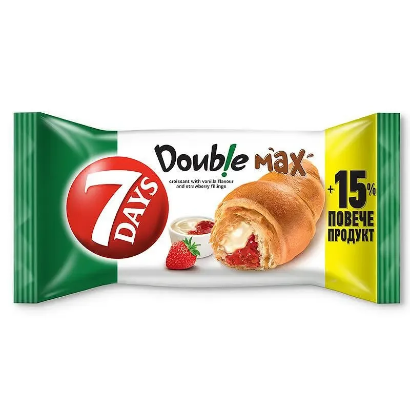 Кроасан 7DAYS Double ванилия&ягода 92г