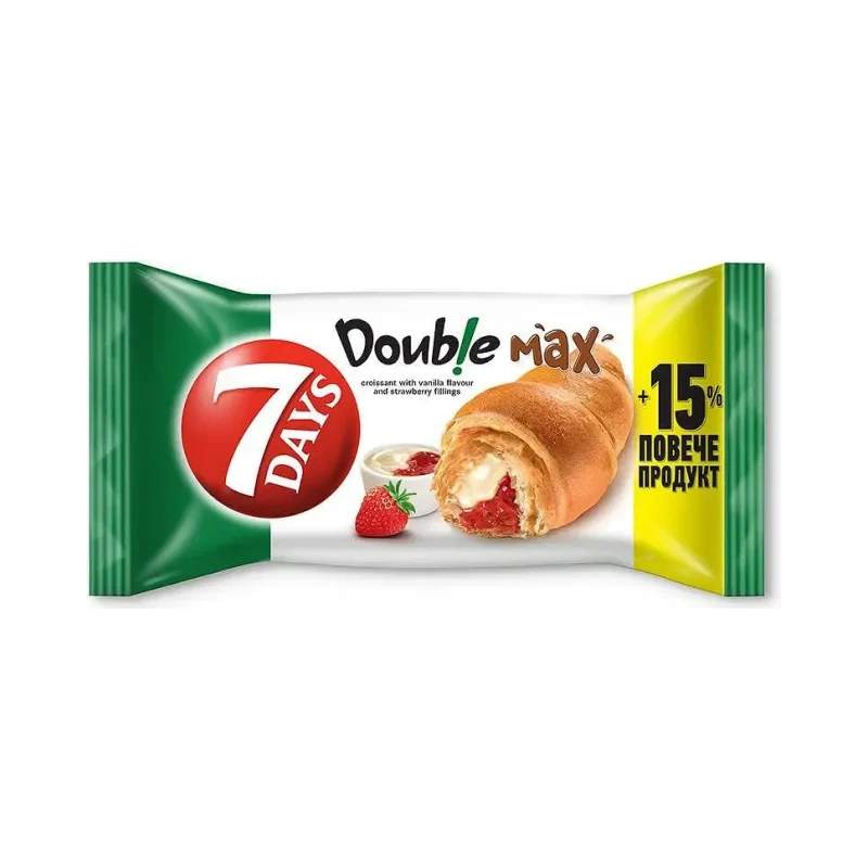 Кроасан 7DAYS Double ванилия&ягода 92г - 7DAYS