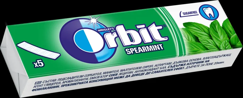 Дъвки ОRBIT spearmint 5 бр.