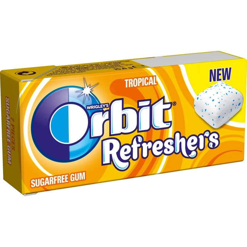 Дъвки ORBIT REFRESHERS tropical 8 6р. - ORBIT