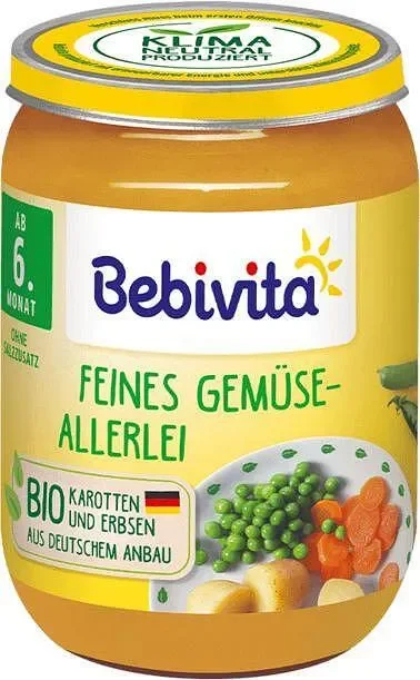 Пюре BEBIVITA зеленчуци 190гр - BEBIVITA