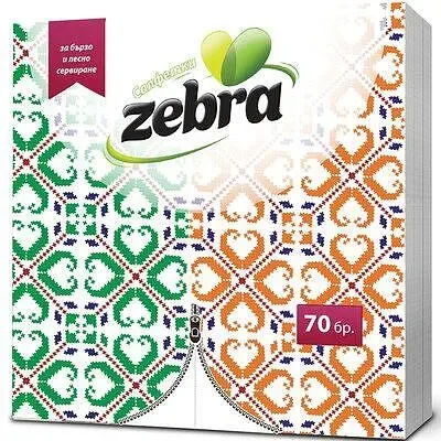 Салфетки Зебра 70 бр. - ZEBRA