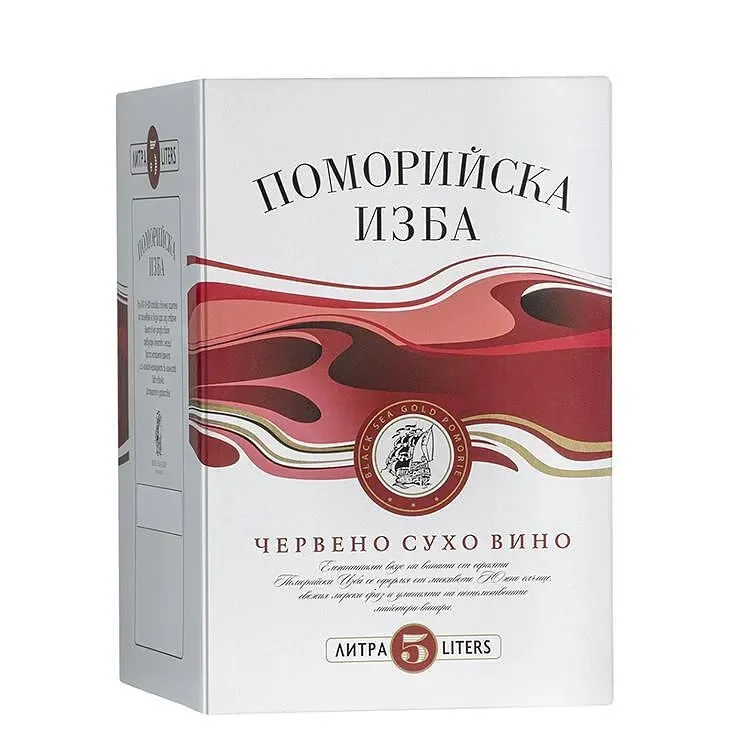 Вино ПОМОРИЙСКА ИЗБА Червено 5 л.