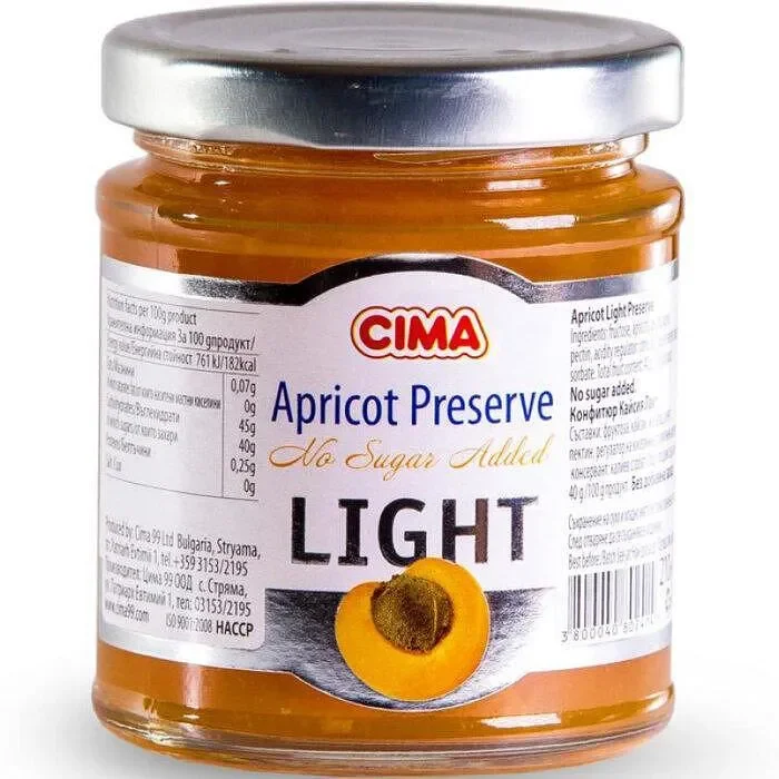 Конфитюр CIMA кайсия без захар 210г - CIMA