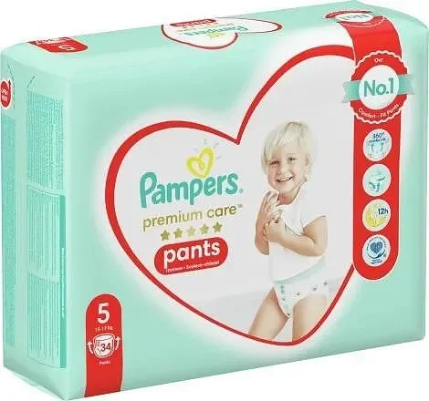 Бебешки пелени PAMPERS Pants PC 12-17кг 34 бр. - PAMPERS