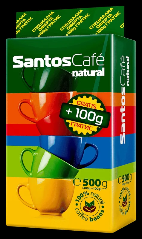 Кафе SantosNatural мляно 400+100г - Santos