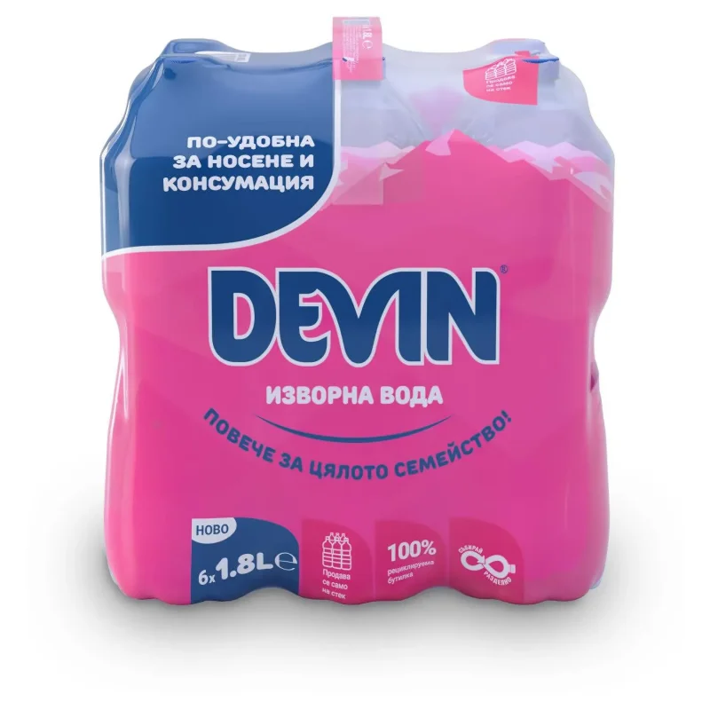 Вода DEVIN изворна мултипак 6x1.8л