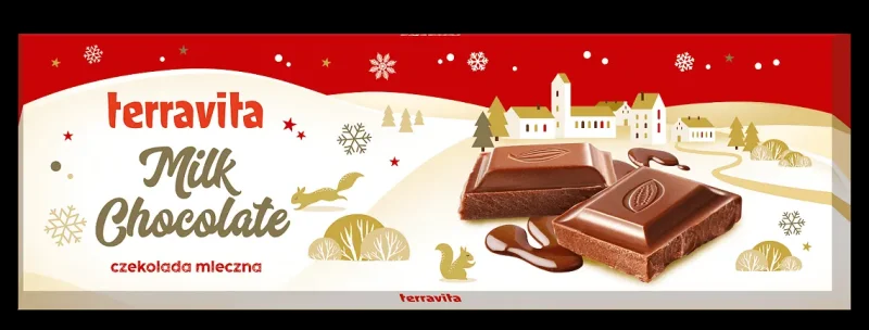 Шоколад TERRAVITA коледен млечен 225 гр. - TERRAVITA