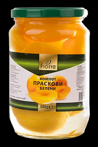 Компот FIORRE праскови белени 680гр