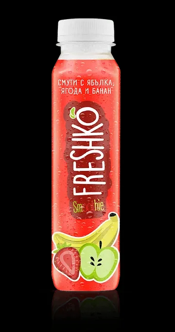 Студено пресован сок FRESHKO 100% ягода, банан и ябълка 330 мл. - FRESHKO