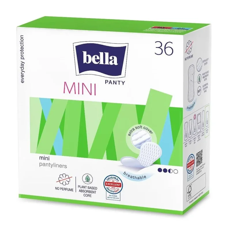 Ежедневни превръзки BELLA Panty Mini 2.5 капки 36 бр. - BELLA WOMEN