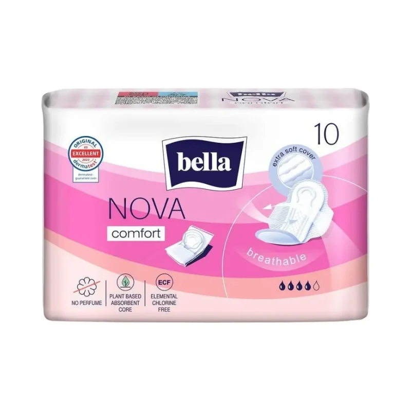 Дамски превръзки BELLA Nova Comfort Cotton 4 капки 10 бр. - BELLA WOMEN
