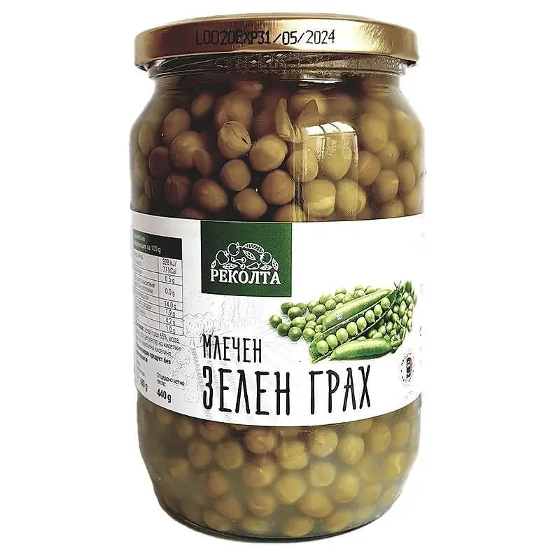 Млечен зелен грах Реколта 680 гр. - РЕКОЛТА