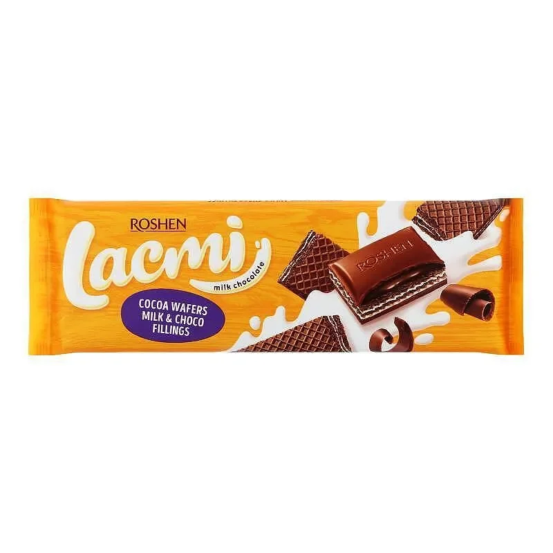 Шоколад LACMI вафла с млечен шоколад 265 гр. - ROSHEN