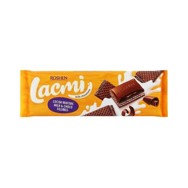 Шоколад LACMI вафла с млечен шоколад 265 гр. - ROSHEN