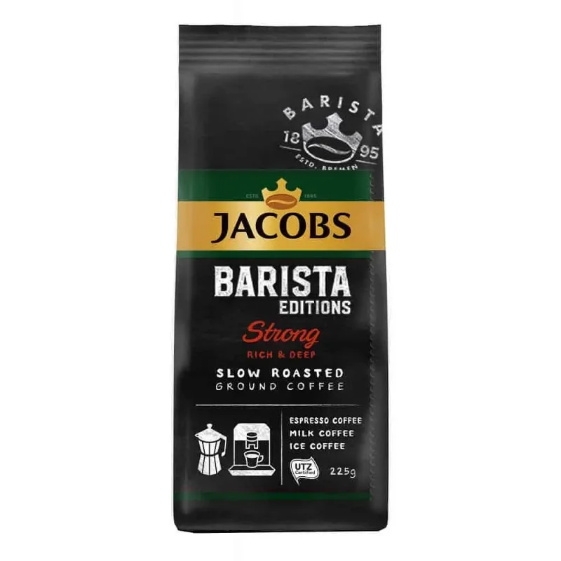 Кафе JACOBS BARISTA Strong мляно 225 гр. - JACOBS