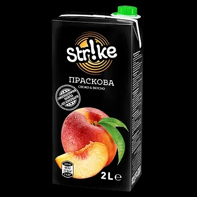 Пл.напитка STRIKE праскова 15% 2л - STRIKE