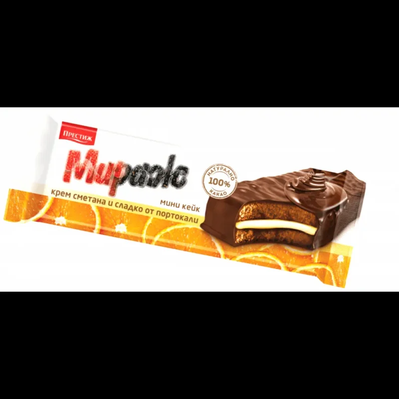 Мини кейк МИРАЖ сметана & портокал 40 гр. - МИРАЖ