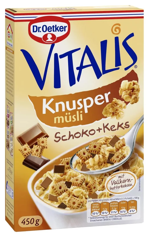 Mюсли DR.OETKER шок. с бисквити 450г. - DR. OETKER
