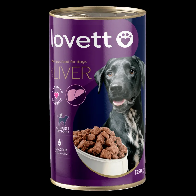 Храна за кучета LOVETT с черен дроб 1.25 кг. - LOVETT