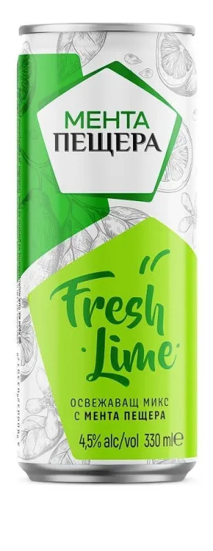 Микс мента ПЕЩЕРА Fresh Lime 4,5% 330 мл. - ПЕЩЕРА