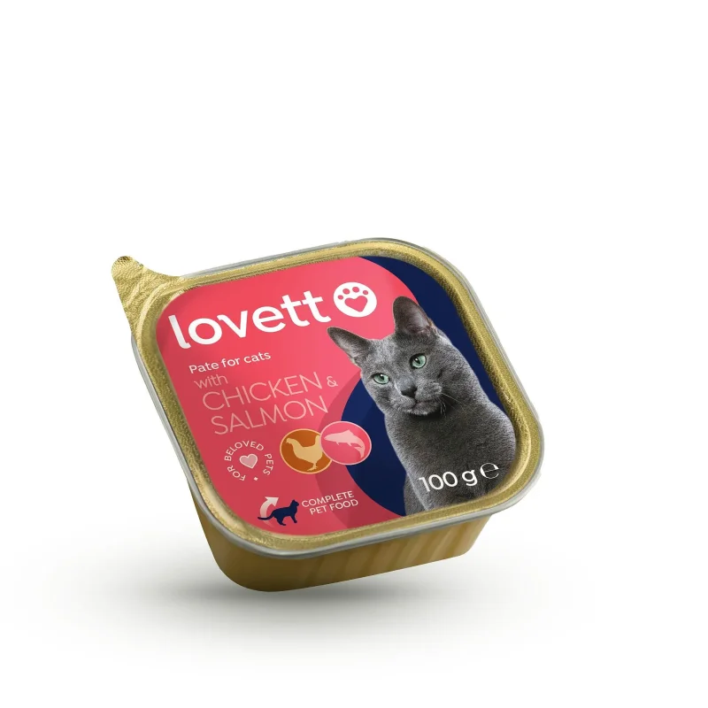 Пастет коте LOVETTсьомга и пиле 100г - LOVETT