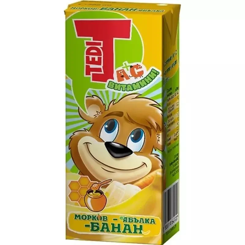 Нектар TEDI морков/яб/банан/мед 200мл - Tedi