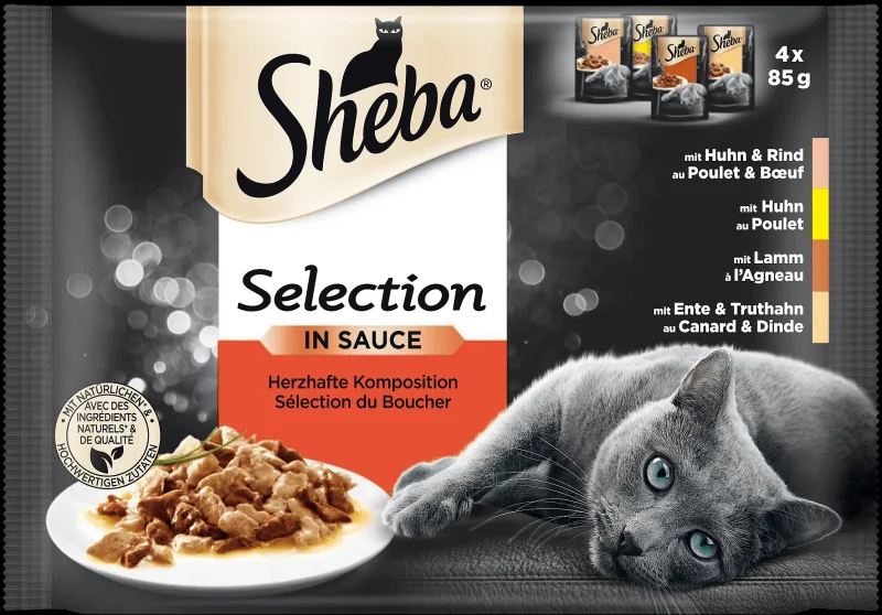 Пауч котка SHEBA месно меню 4x85г - SHEBA