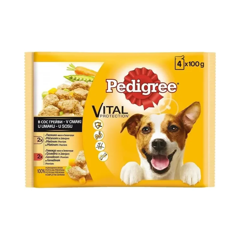 Пауч куче PEDIGREE гов&пил&зел 4X100гр - Pedigree